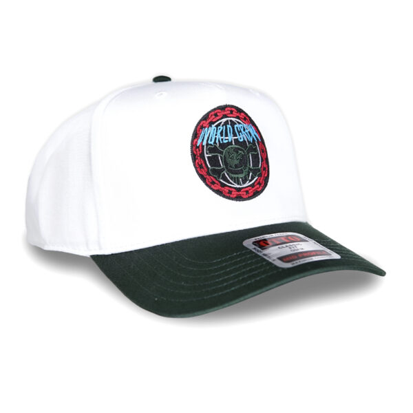 White and Green Snapback – World in Flames